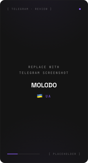 Telegram review · Molodo
